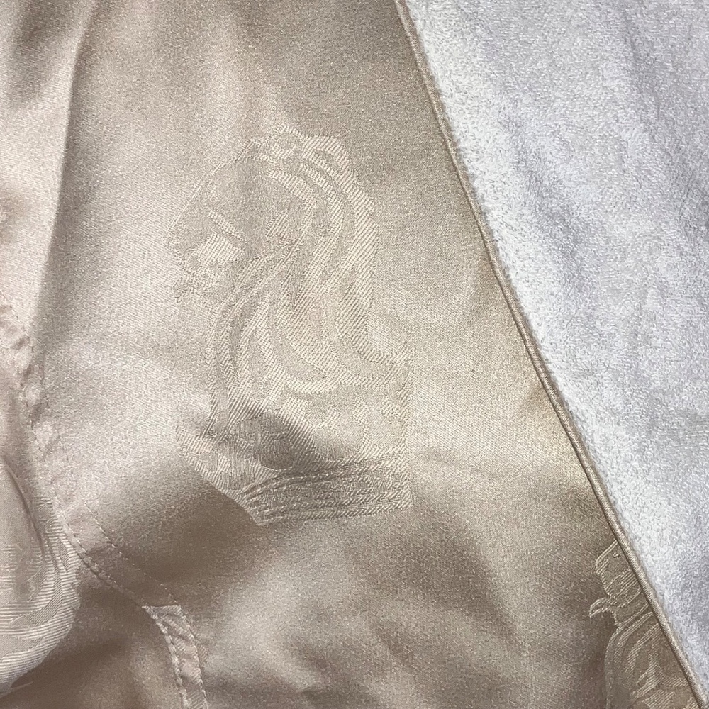 Boca Terry cotton lined champagne, Lionhead robe - Picture 5 of 13